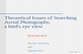 Theoretical Issues of Searching  Aerial Photographs:  a bird's eye view
