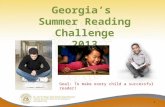 Georgia’s  Summer Reading Challenge 2013