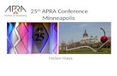 25 th  APRA Conference Minneapolis