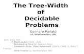 The Tree-Width  of  Decidable Problems