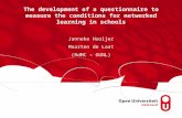 The development of a questionnaire to measure the conditions for networked learning in schools