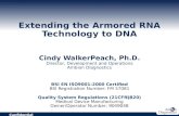 Extending the Armored RNA Technology to DNA Cindy WalkerPeach, Ph.D. Director, Development and Operations Ambion Diagnostics
