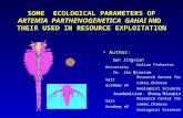 SOME  ECOLOGICAL PARAMETERS OF  ARTEMIA  PARTHENOGENETICA  GAHAI  AND  THEIR USED IN RESOURCE EXPLOITATION