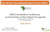 ATAF  Consultative Conference  on  New Rules of the Global Tax Agenda Johannesburg , South Africa 18 – 19 March  2014 ATAF INPUT