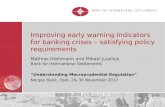 Improving early warning indicators for banking crises – satisfying policy  requirements