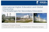 International Higher Education and Global Citizenship: The Challenges for Secondary  Educators