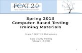 Spring 2013 Computer-Based Testing Training Materials