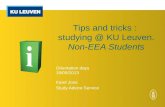 Tips and tricks :  studying @ KU Leuven. Non-EEA Students