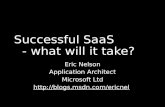 Successful  SaaS - what will it take?