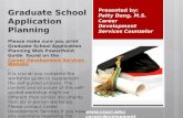 Graduate School Application Planning