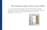 The Indiana Open Door Law (ODL)
