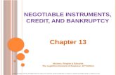 Negotiable Instruments, Credit,  and Bankruptcy