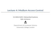 Lecture 4: Medium Access Control