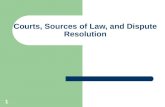 Courts, Sources of Law, and Dispute Resolution