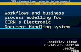 Workflows and business process modelling for CERN's Electronic Document Handling system