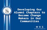 Developing Our Alumni Chapters to Become Change Makers in Our Communities