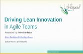 Driving Lean Innovation in Agile Teams