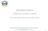 Education Finance Perspectives of parents in  Uganda By Christine Kobugabe, Geoffrey Muzigiti and Oliver Schmidt