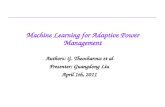 Machine Learning for Adaptive Power Management