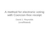 A method for electronic voting with Coercion-free receipt