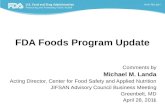 FDA Foods Program Update