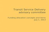 Transit Service Delivery advisory committee