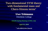 Two-dimensional SYM theory with fundamental mass and Chern-Simons terms *