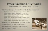 Tyrus Raymond "Ty" Cobb (December 18, 1886 – July 17, 1961)