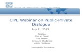 CIPE Webinar on Public-Private  Dialogue
