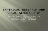 Empirical Research and Legal Scholarship
