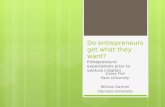 Do entrepreneurs get what they want?