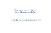 Meaningful Use Workgroup  Stage 3 Recommendations