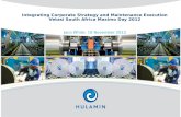 Integrating Corporate Strategy and Maintenance Execution Vetasi South Africa Maximo Day 2012