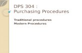 DPS 304 :  Purchasing Procedures