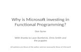 Why is Microsoft investing in Functional Programming?
