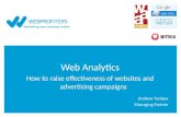 Web Analytics How to raise effectiveness of websites and advertising campaigns Andrew  Yunisov Managing Partner