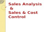 Sales Analysis   &  Sales & Cost Control