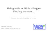 Living with multiple allergies Finding answers...