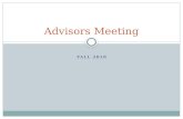 Advisors Meeting