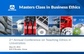 2 nd  Annual Conference on Teaching Ethics in Universities