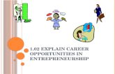 1.02 Explain Career Opportunities in Entrepreneurship