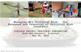 Managing MFI Political Risk:  The Response and Potential of Political Risk Insurance OVERSEAS PRIVATE INVESTMENT CORPORATION Ruth Ann Nicastri, Director