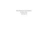 Development Economics ECON 4915  Lecture  4