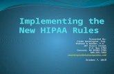 Implementing the New HIPAA Rules