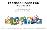 FACEBOOK PAGE FOR BUSINESS