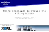 Using  standards to  reduce  the  filing burden _____________
