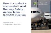 How to conduct a successful Local Runway Safety Action Team (LRSAT) meeting