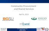 Community Procurement  and Shared Services April 6, 2011