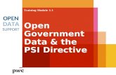 Training Module 1.1 Open Government  Data & the  PSI Directive