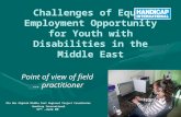 Challenges of Equal Employment Opportunity for Youth with Disabilities in the Middle East